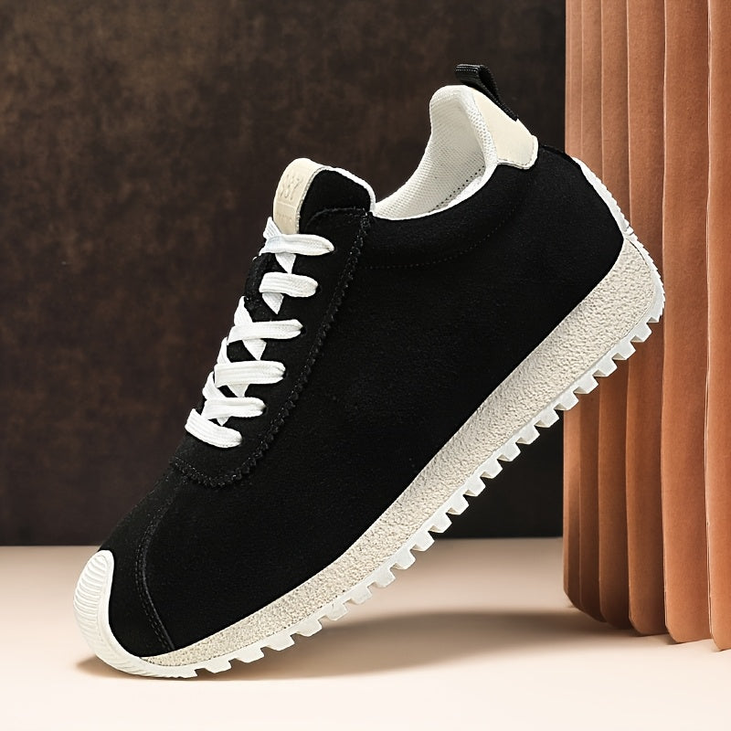 Men's Casual Sneakers with Thick Sole Arch Support Durable Lace-Up All-Season