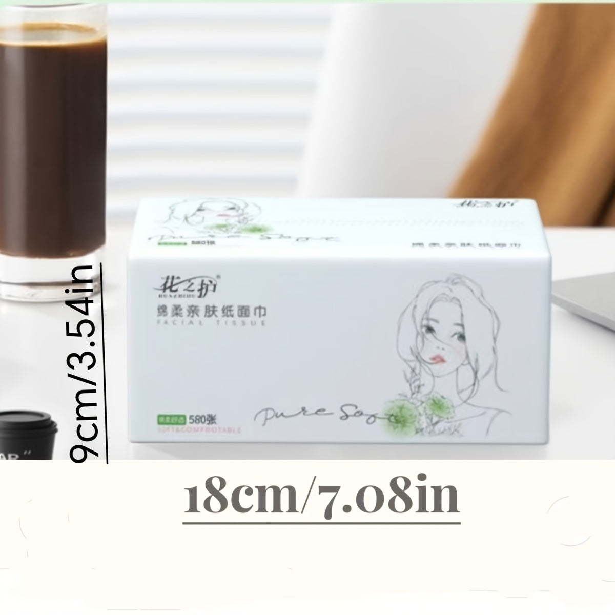 580 dona yumshoq 5-qavatli qog'oz sochiq, bambuk, neytral yoritilmagan, uy, restoran, sayohat uchun