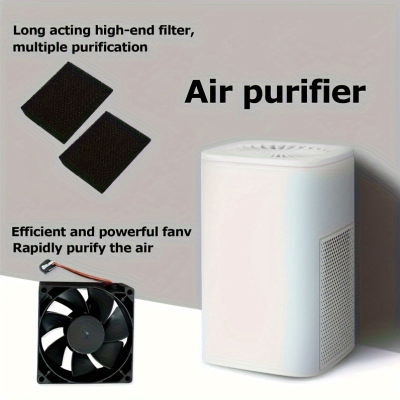 Smart Air Purifier for Large Spaces White Green Ultra Quiet Triple Filter