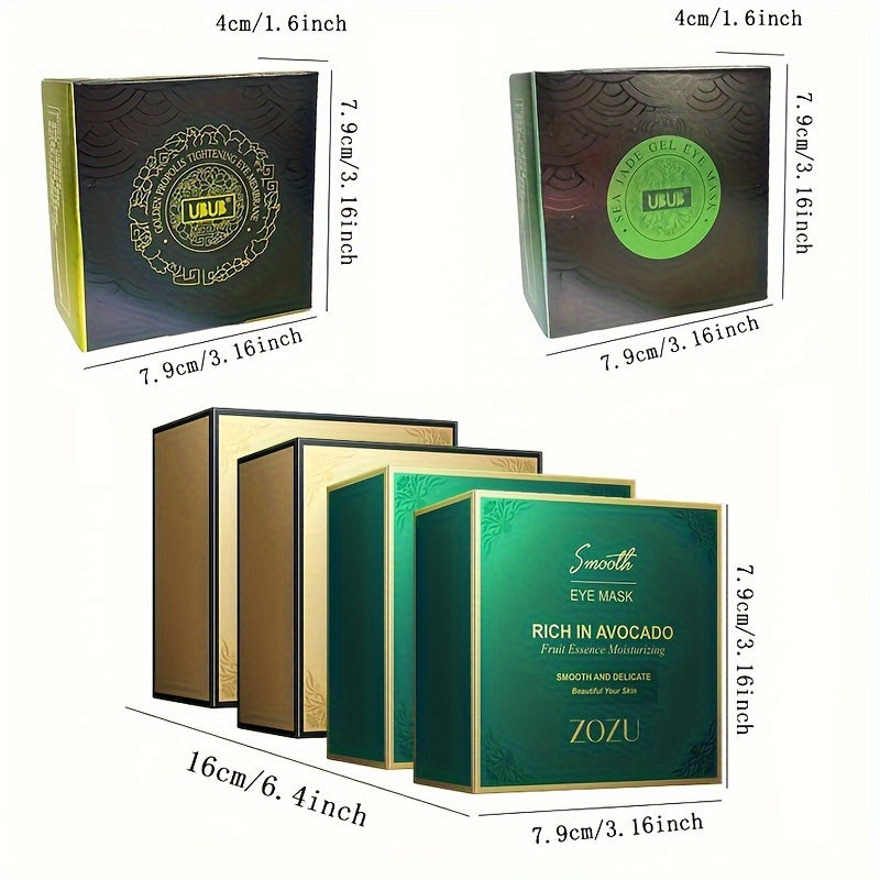 Unisex All Skin Moisturizing Eye Masks with Avocado and Gold for Firming and Tightening