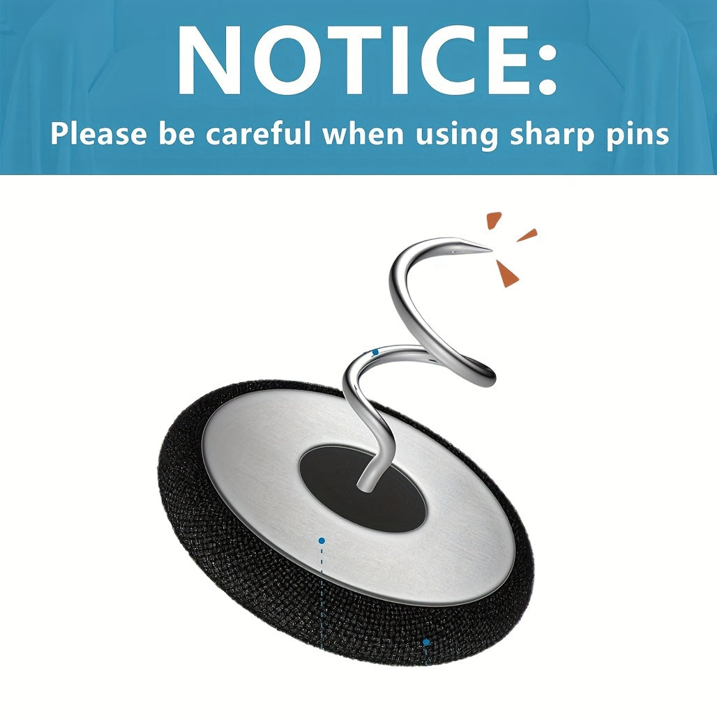 Pack of 20 Linen Covered Button Twist Pins for Upholstery and Home Decor