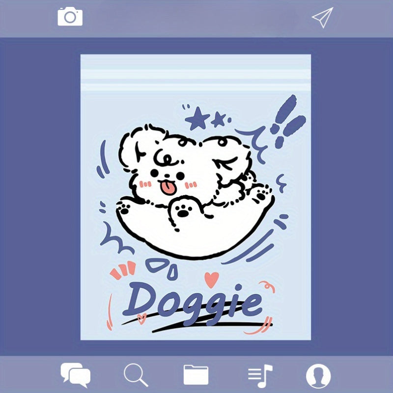 Set of 10 Mini Adhesive Trash Bags for Car Office Home with Cartoon Designs