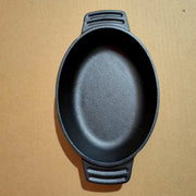 Cast Iron Cookware Set with Double-Ear Small Frying Pan and Barbecue Plate for Home and Commercial Use