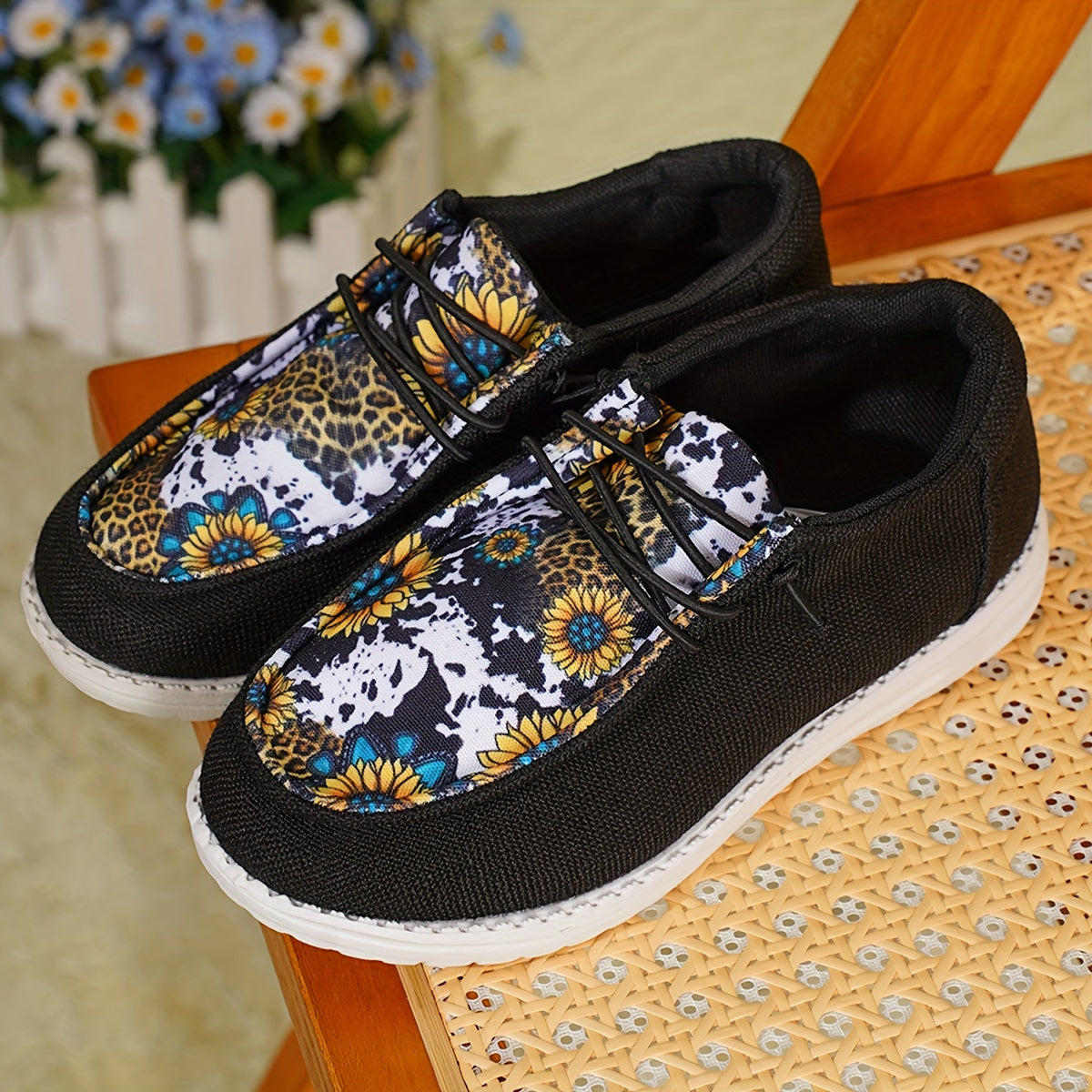 Girls Slip-On Loafers Casual Shoes for Outdoor Activities with Fabric Upper and EVA Sole