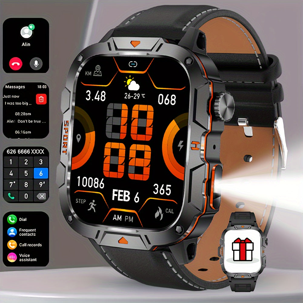 Smartwatch with 4.98cm TFT Display Wireless 5.2 Sleep Detection Music Control Pedometer Calorie Tracker Waterproof IP68