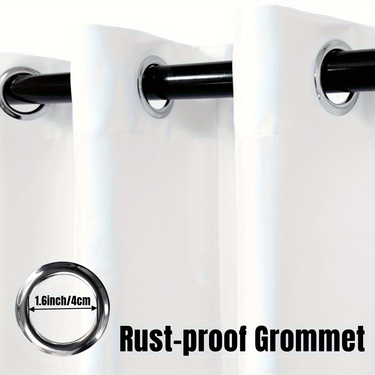 Outdoor Patio Curtain Waterproof UV Protection Fade-Resistant Grommet Privacy Polyester