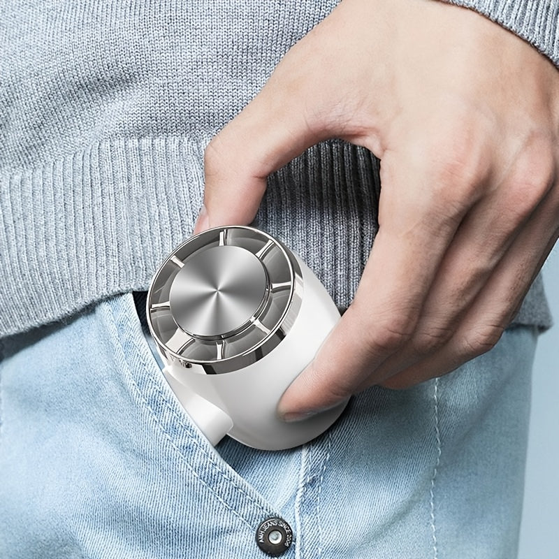 Handheld USB Rechargeable Mini Fan for Indoor Outdoor Use with Ice-Coated Semiconductor