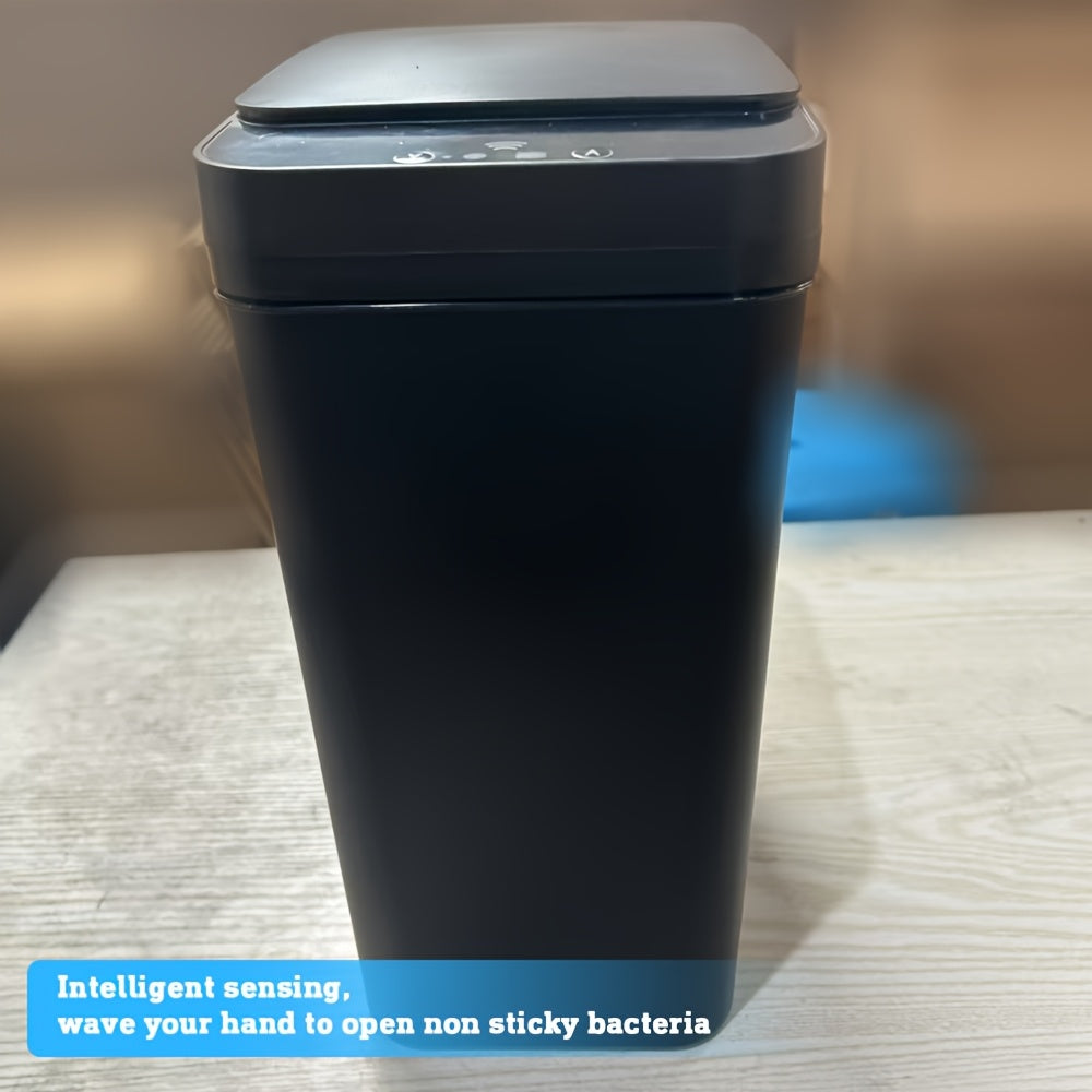 Cubo de basura con sensor inteligente, apertura de tapa con un botón y tapa sellada para control de olores