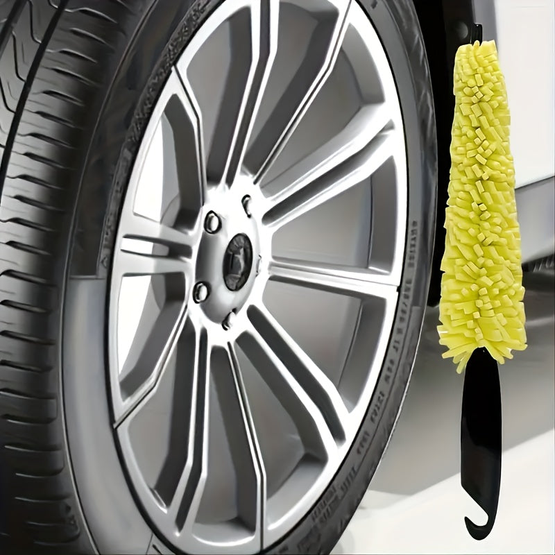 Car Cleaning Brush Polyester Fiber Wheel Hub Detailing Tool