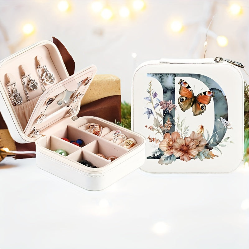 Yolgʻon charm bilan shaxsiylashtirilgan alfavitli flip-top bilan qoplangan, soʻzma-soʻz qoplangan va taqinchoqlarni saqlash uchun quti