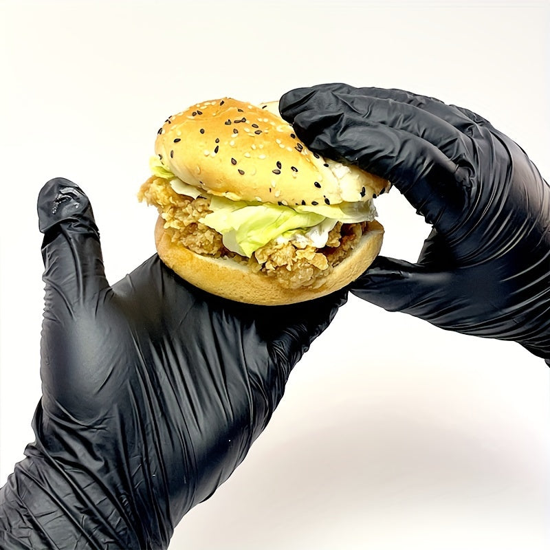 Black Nitrile Gloves Pack of 30 50 or 100 for Cleaning, Nail Care, and Pet Grooming