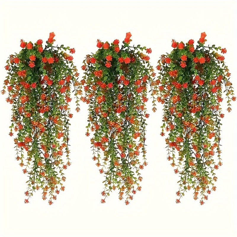 Uy bezaklari uchun sun'iy kamelliya osma o'simliklar to'plami, ichki va terrassa uchun