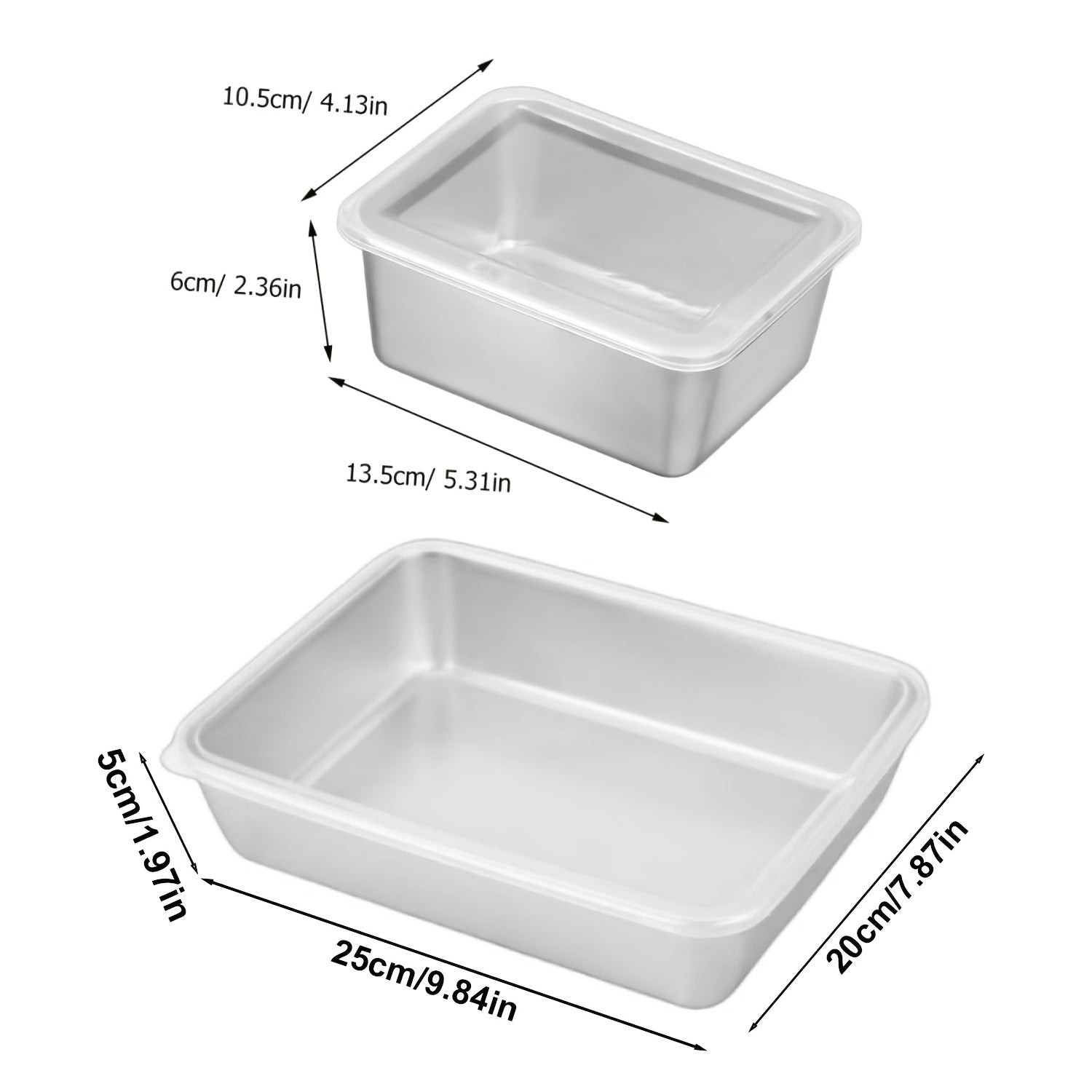 Stainless Steel Baking Pan with Lid for Household Kitchen Cooking and Baking
