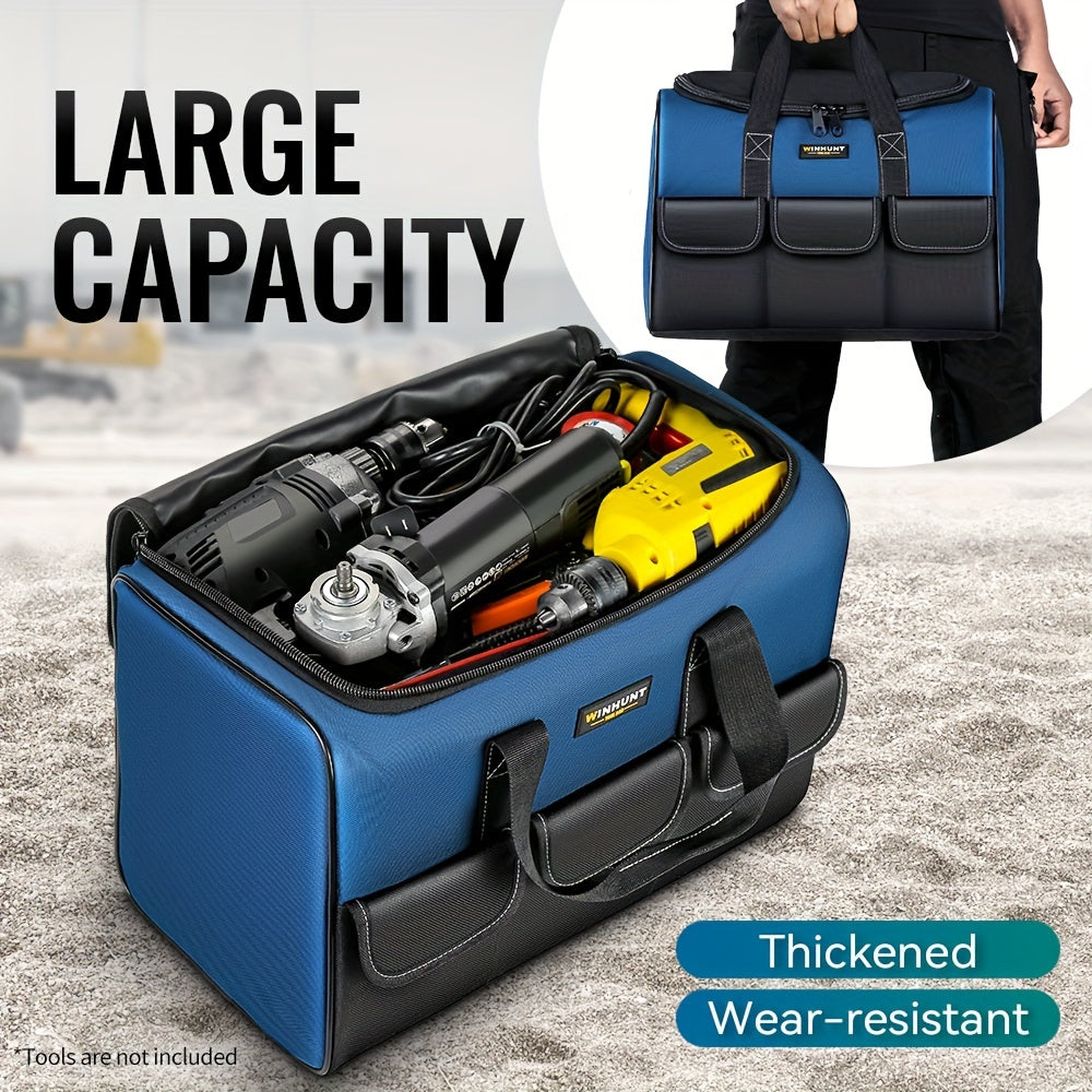 3-Piece Tool Storage Bag Large Capacity Wear-Resistant Oxford Cloth for Handymen
