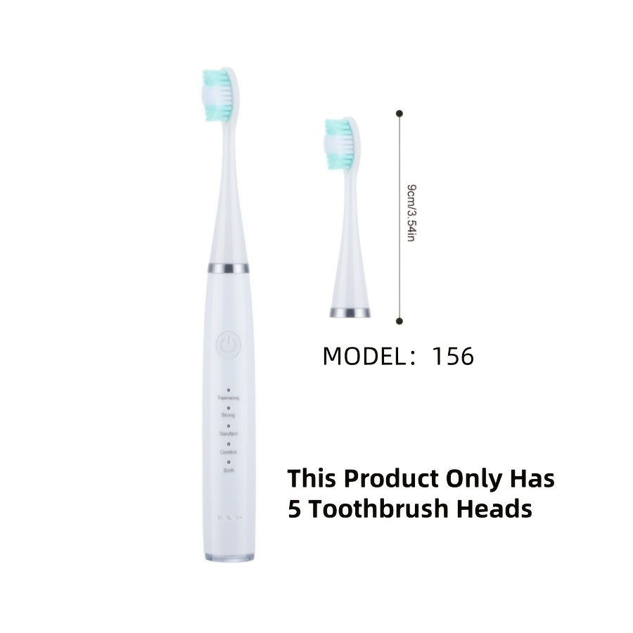 Kattalar uchun 5 ta yumshoq sochli tish cho'tkasi boshlari, qulay tutqich bilan