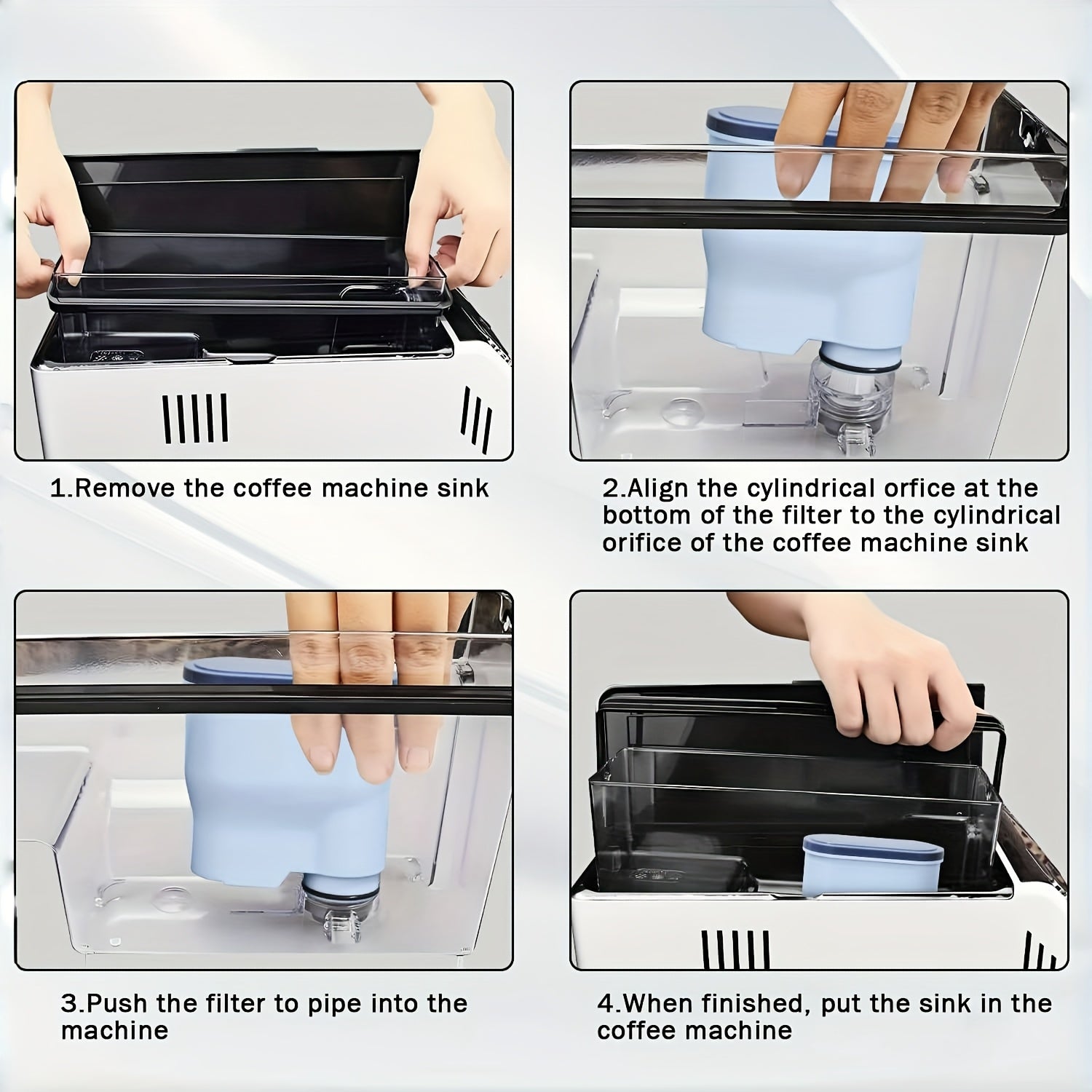 Coffee Filter for Espresso Machines Anti-Lime Water Filter Replacement