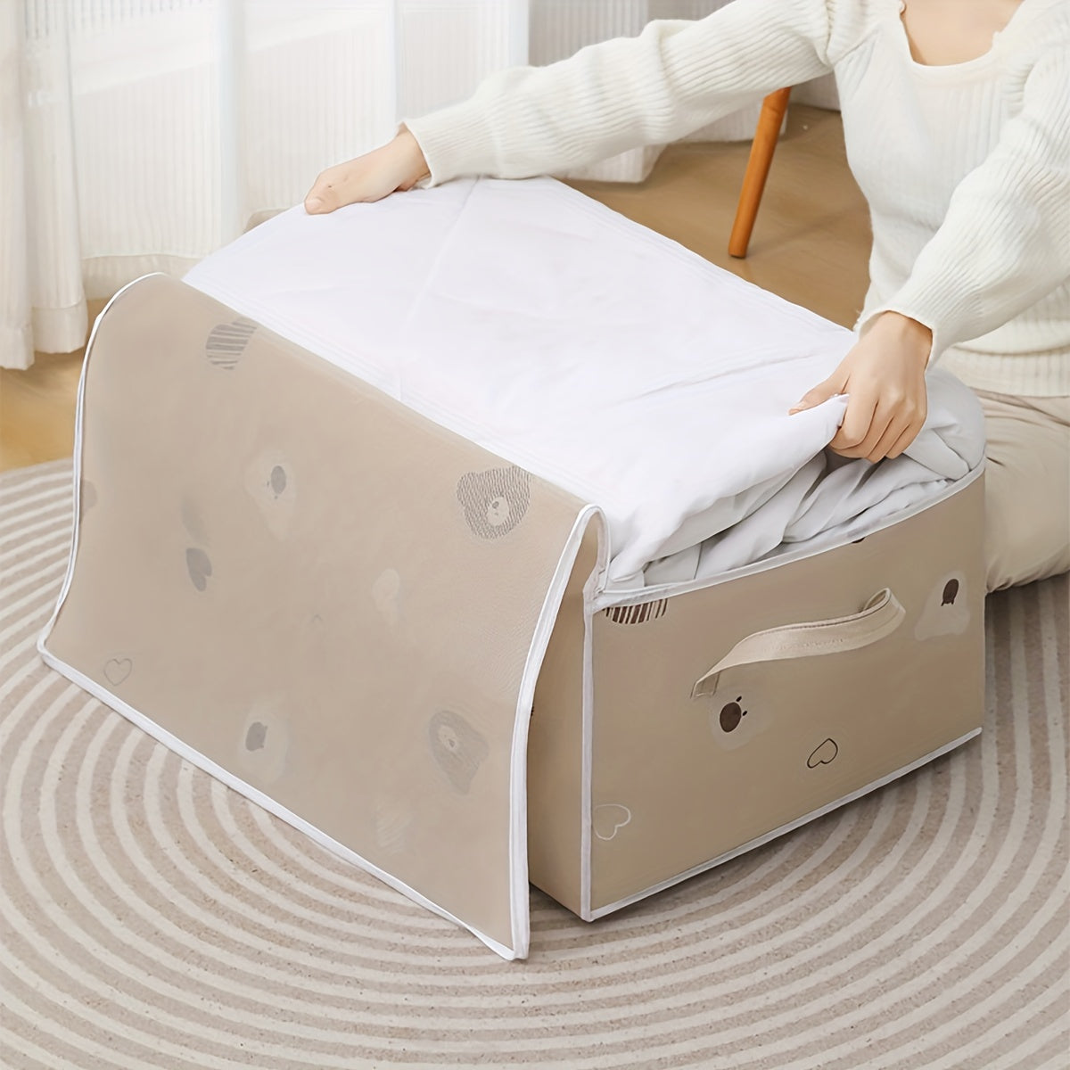 Large Capacity Storage Bag with Handles for Clothes and Household Organization