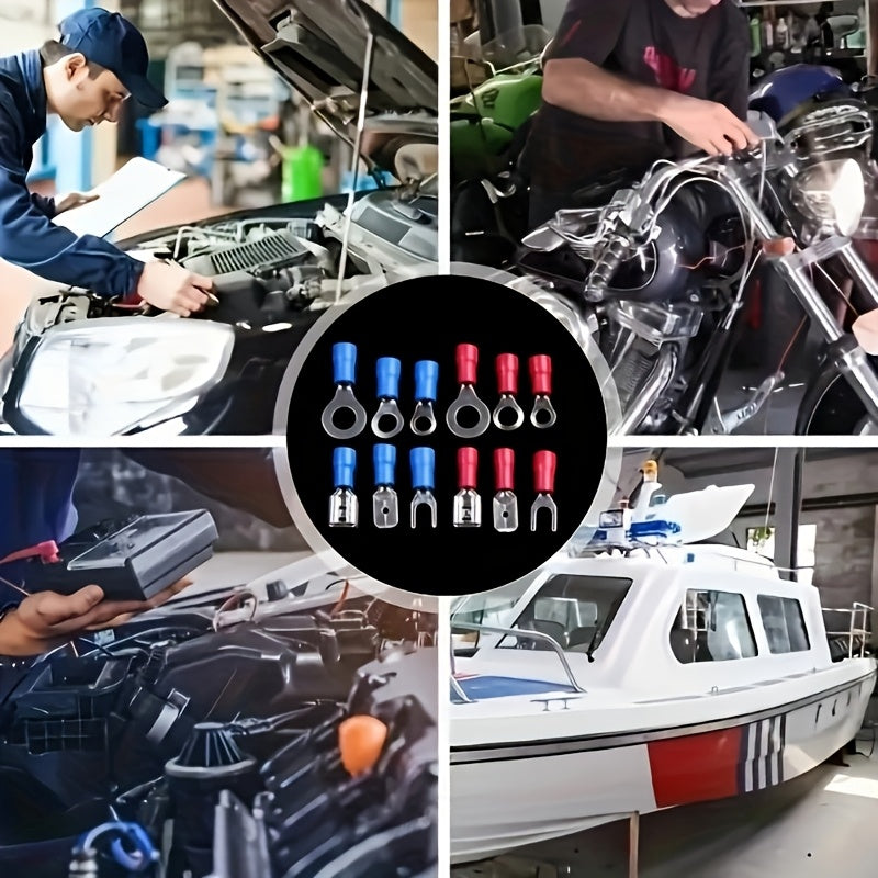 102 шт. универсальный набор электрических обжимных клемм, разъемы для проводов для автомобильной и морской техники