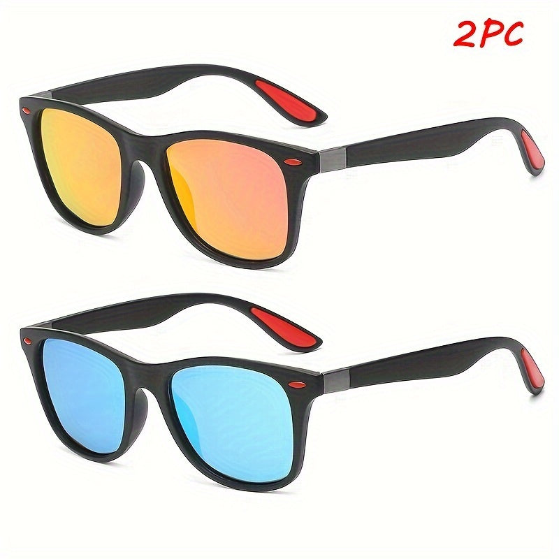 Polarized Square Lens Sunglasses for Men and Women Anti Glare Sun Shades for Driving Beach Travel