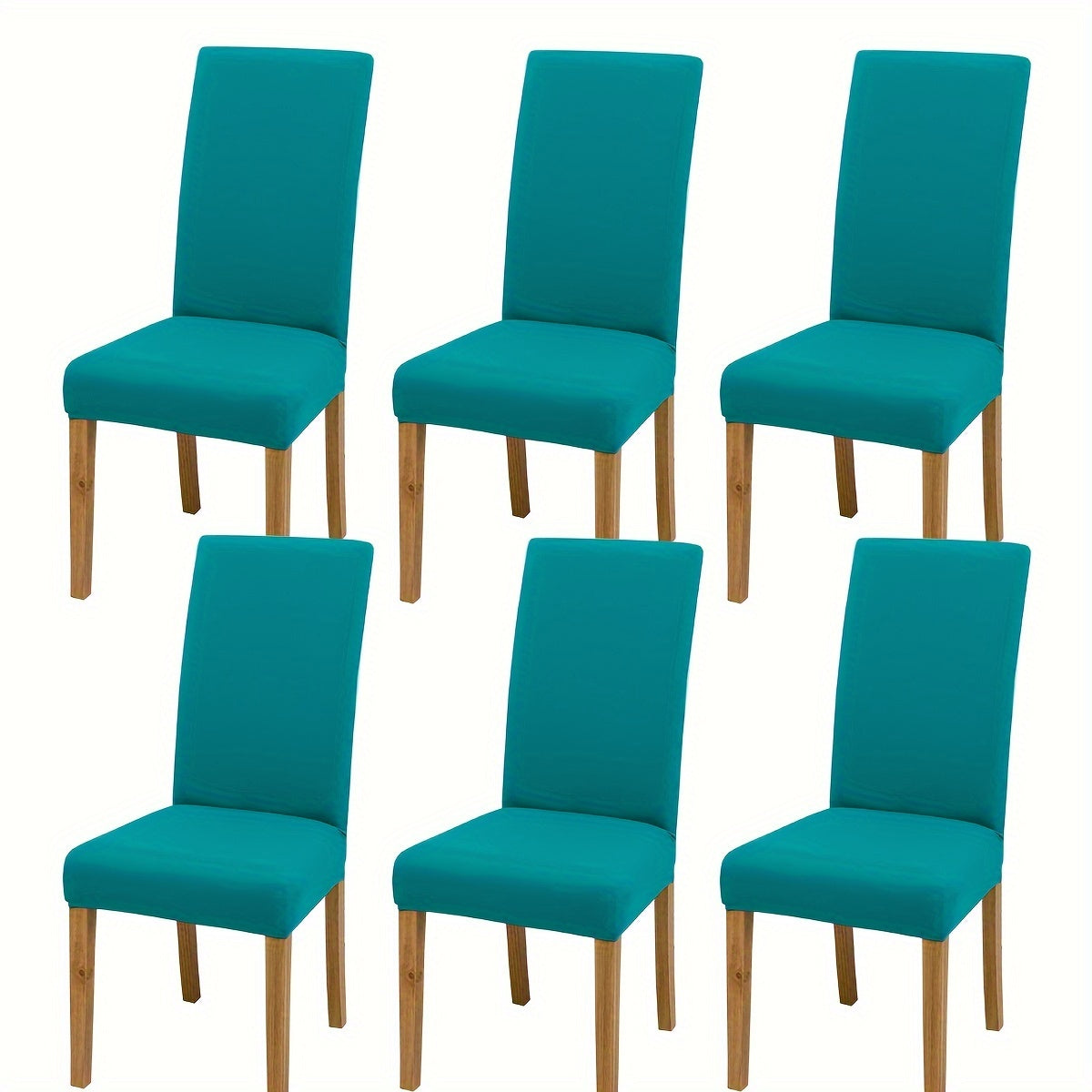 4/6pcs Water-Resistant Polyester Spandex Chair Covers with Elastic Band for Living Room