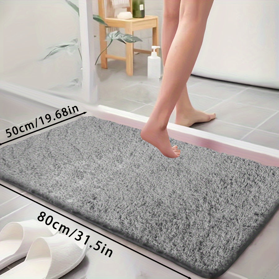 Ultra-Soft Non-Slip Absorbent Bathtub Mat for Bathroom and Laundry
