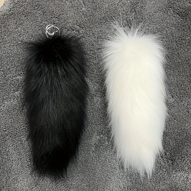 Yumshoq Plush Chic Foxqul Kalit zanjiri - Sumkalar va Telefonlar uchun Qiziqarli Hayvon Charm, Lobster Klipsi bilan to'liq, Ayollar uchun Ideal Sovg'a