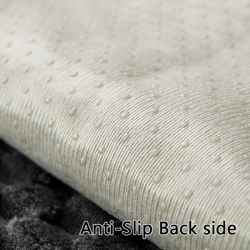 Современный флисовый чехол для дивана с вышитым дизайном, защита для мебели, дружелюбная к питомцам, плюшевая накидка для различных диванов. Однослойный дизайн с противоскользящей подкладкой для домашнего и офисного декора.