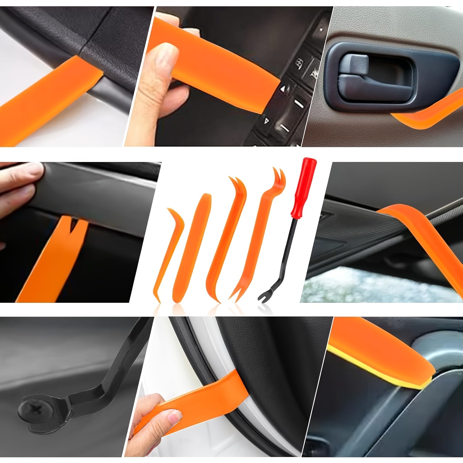 Avtomobil uchun bosim kliplar to'plami, naylon bumper, fender rivetlari va olib tashlash asbobi