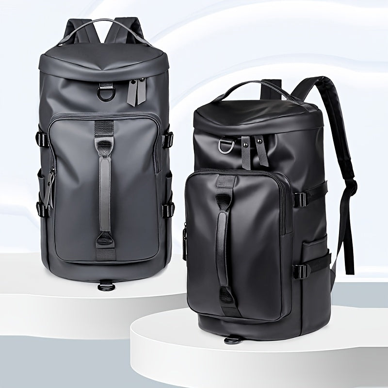 Ko'p maqsadli ochiq sayohat ruksak, kulrang/qora rangda, mustahkam PU materialidan tayyorlangan. Sport, fitnes, tasodifiy sayohatlar va qo'l yuklari sifatida mukammal. Ikki yelka tasmasi va ...