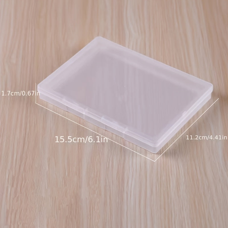 Rectangular Plastic Storage Box Waterproof Organizer with Flip Top Lid
