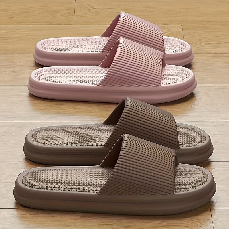 Unisex EVA Non-Slip Slippers Minimalist Stripe Indoor Outdoor Comfort