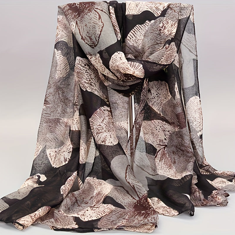 Vintage gul bosma sharf Polyester nafas oladigan qulay kundalik tashriflar uchun