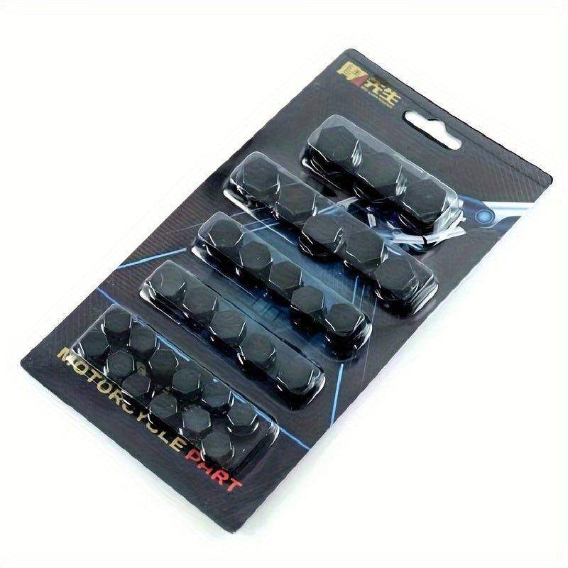 Motorcycle Car Bicycle Decorative Nut Bolt Cap Cover 30 Pack Chrome
