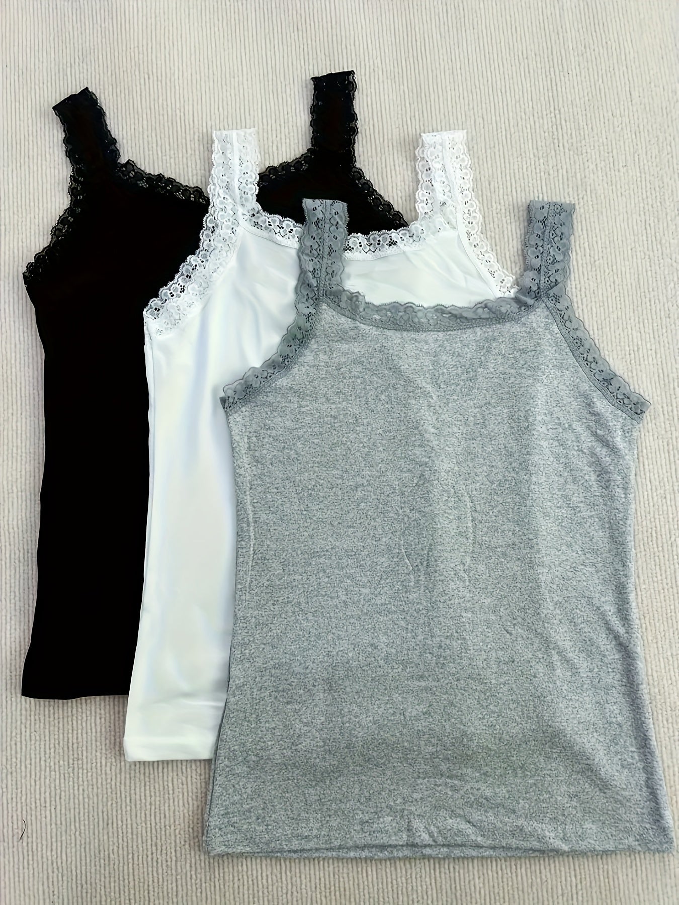 Women Plus Size Lace Camisole Set Comfortable Versatile Loungewear