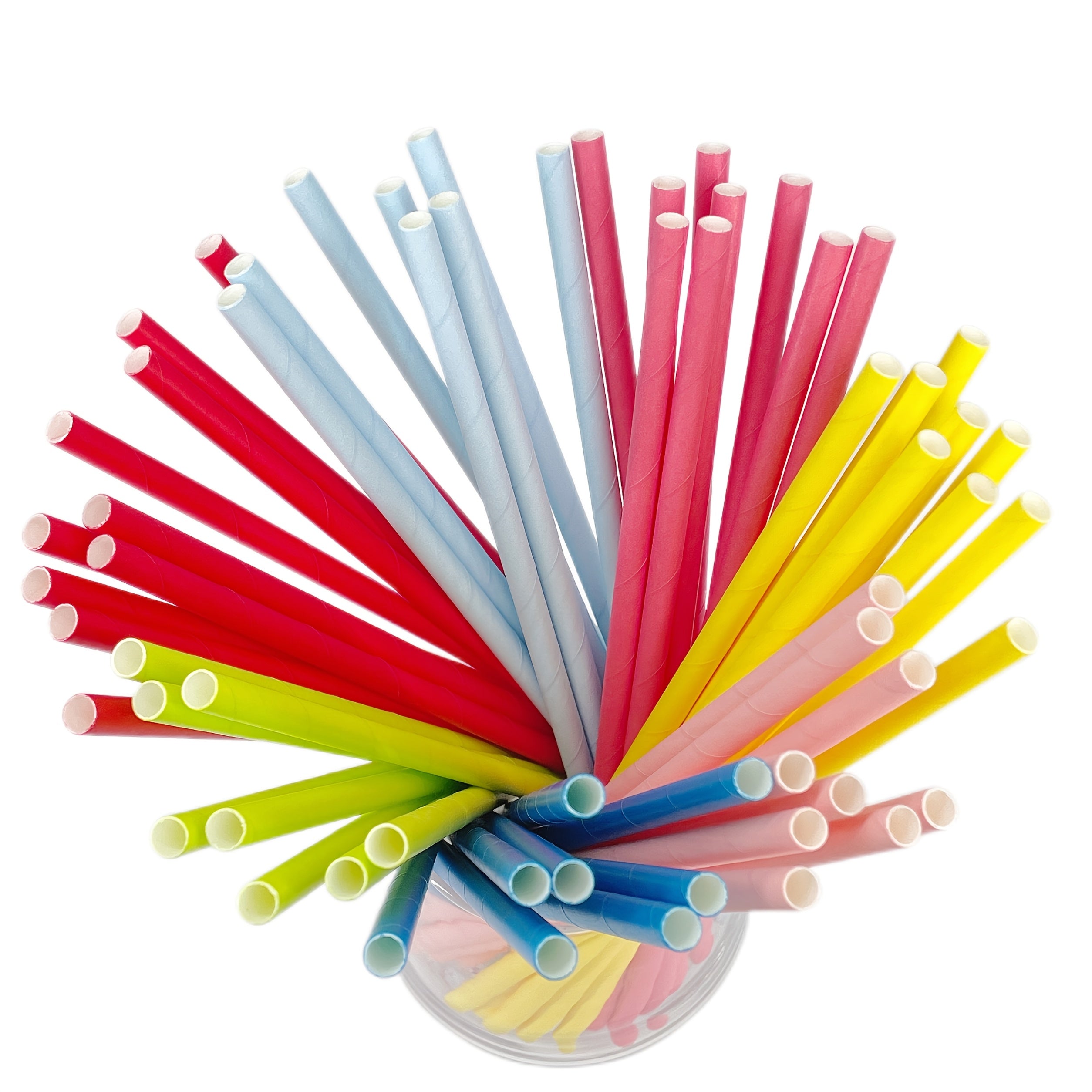 Разнообразные бумажные соломинки для украшения вечеринок и перемешивания напитков
