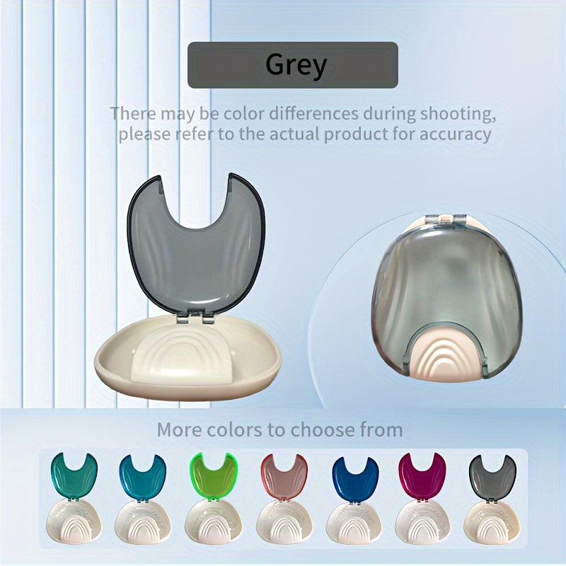 Dental Brace Storage Box Shell Design Retainer Case Denture Holder Multi-Color