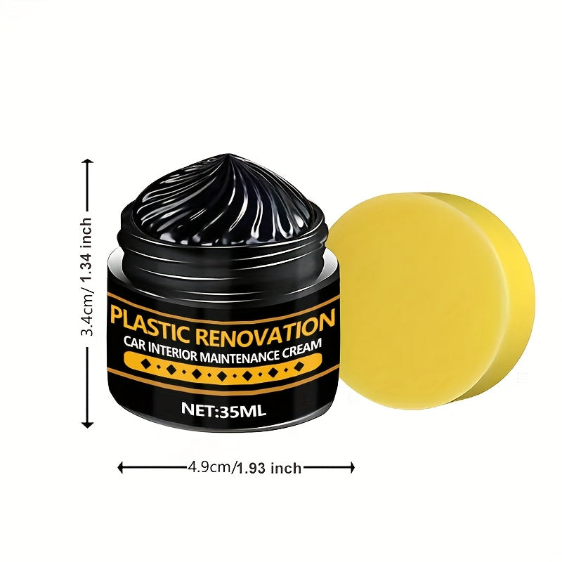 Crema restauradora universal para plásticos y caucho de coche para exterior e interior, parachoques, espejos