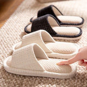 Women's Casual Linen Open Toe Indoor Slippers