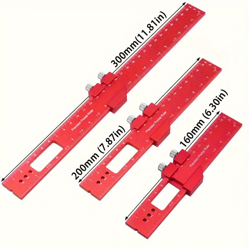 Aluminum T-Shaped Ruler for Woodworking Multi-Function Marking and Measuring