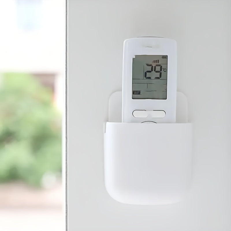 Bathroom Wall Storage Organizer for Phone, Remote, Plug, and Toothbrushes