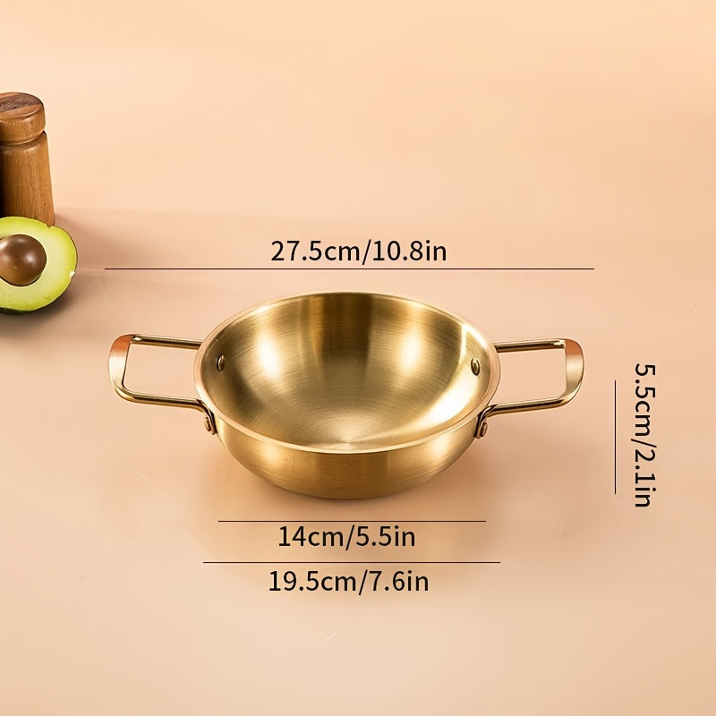 Stainless Steel Cooking Pot for Ramen Soup Curry Pasta Stew Induction Compatible