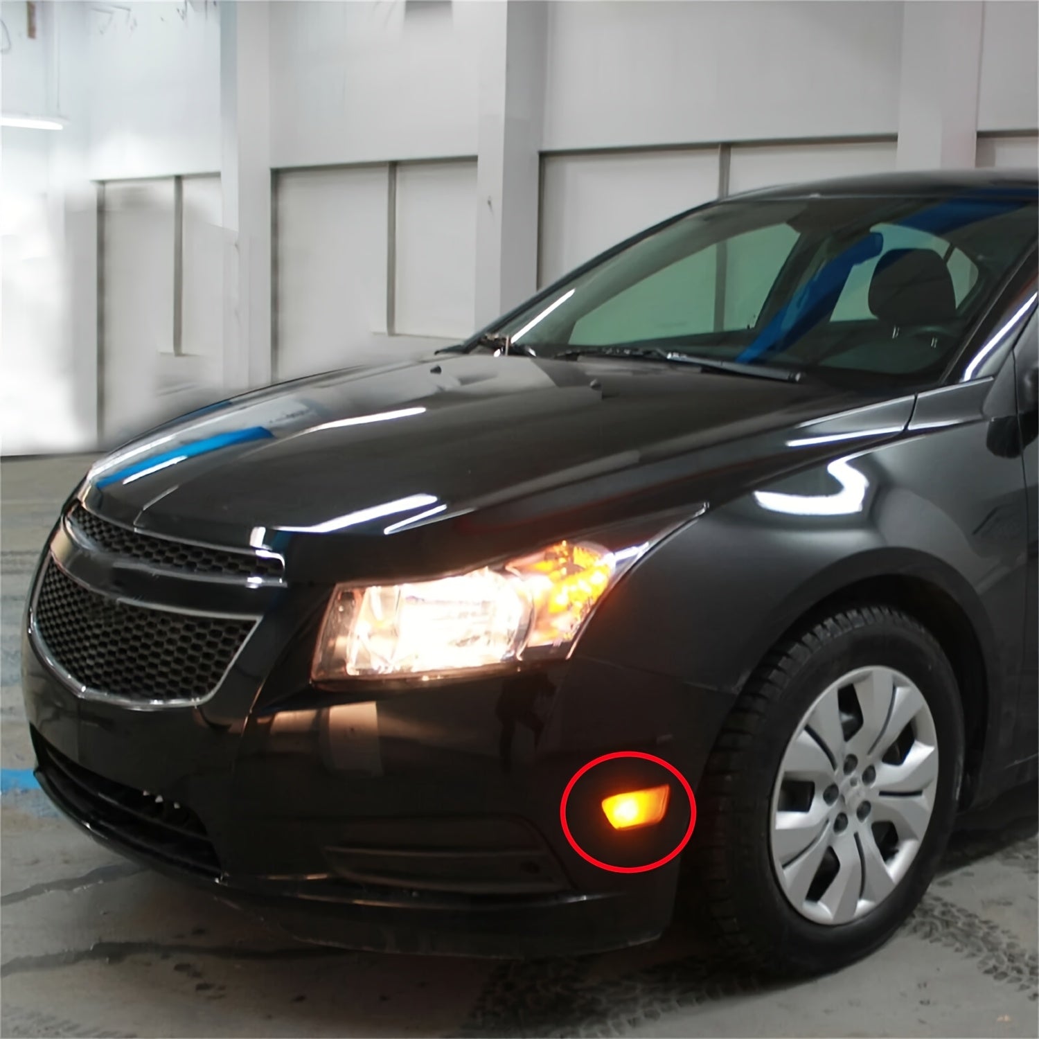 Right Front Passenger Side Bumper Marker Light Orange Triangular Honeycomb Pattern For Chevrolet Cruze