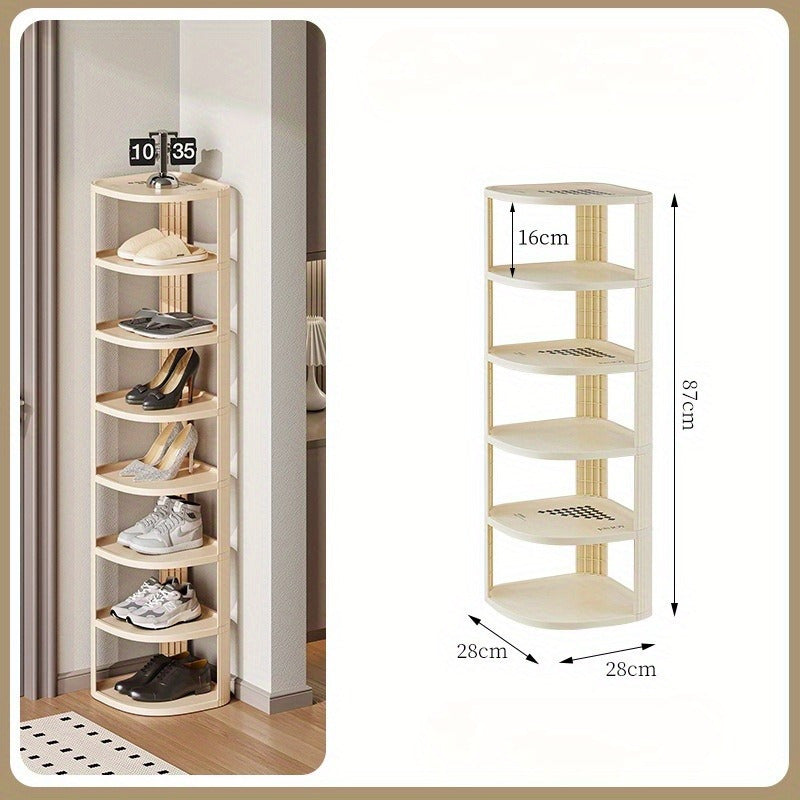 Multitier Plastic Shoe Rack Organizer Freestanding Entryway Bedroom Storage