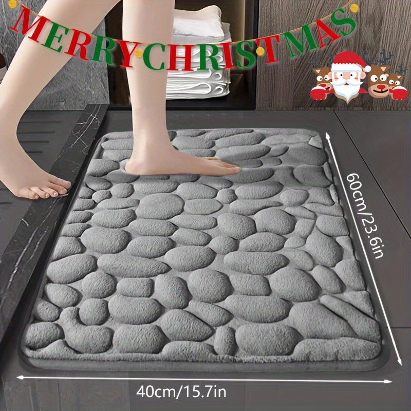 Memory Foam Bath Mat Set 40x60cm Non-Slip Quick-Dry Coral Velvet Indoor Use