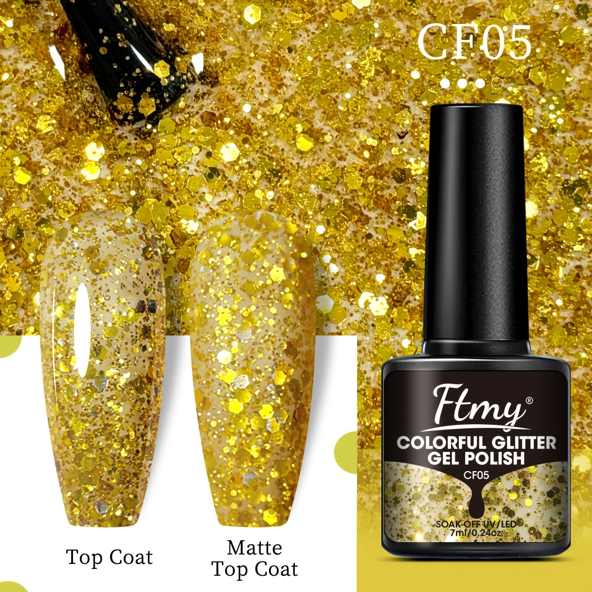 Women Gel Nail Polish Strong Bright Colors Long-Lasting