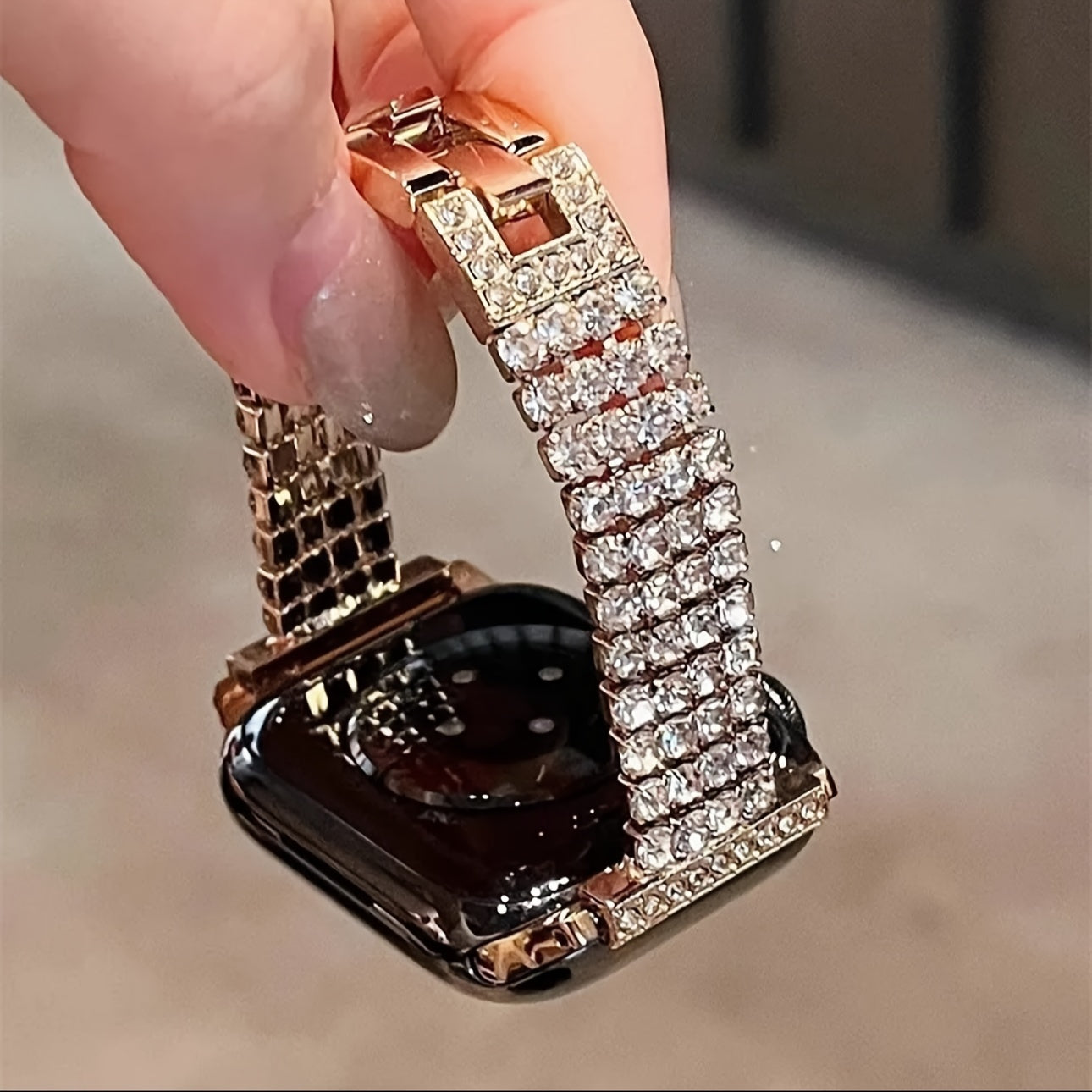 Women's Rhinestone Smartwatch Band Compatible with Latest iWatch Series in Various Sizes