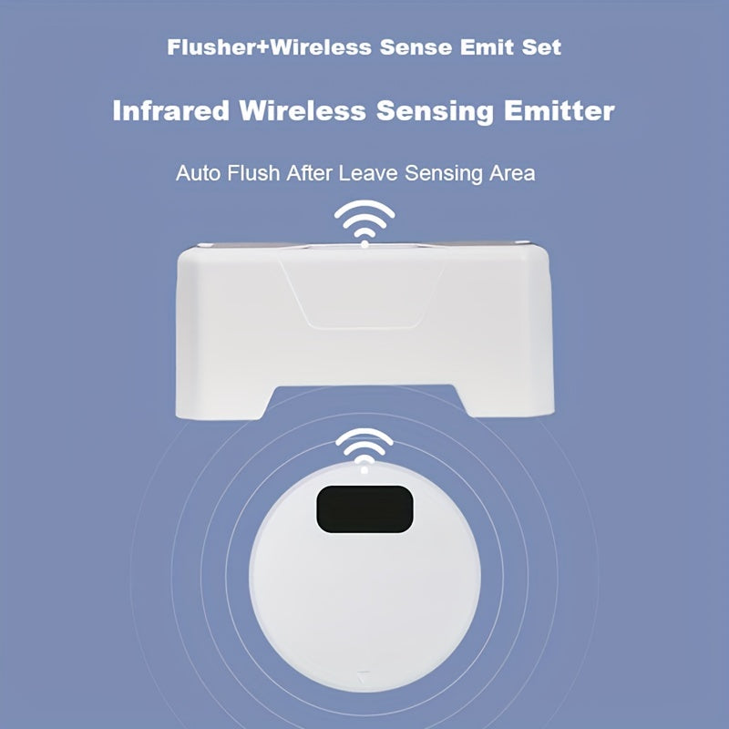 Smart Sensor Flusher Automatic Hands-Free Toilet Flush Device Rechargeable Battery