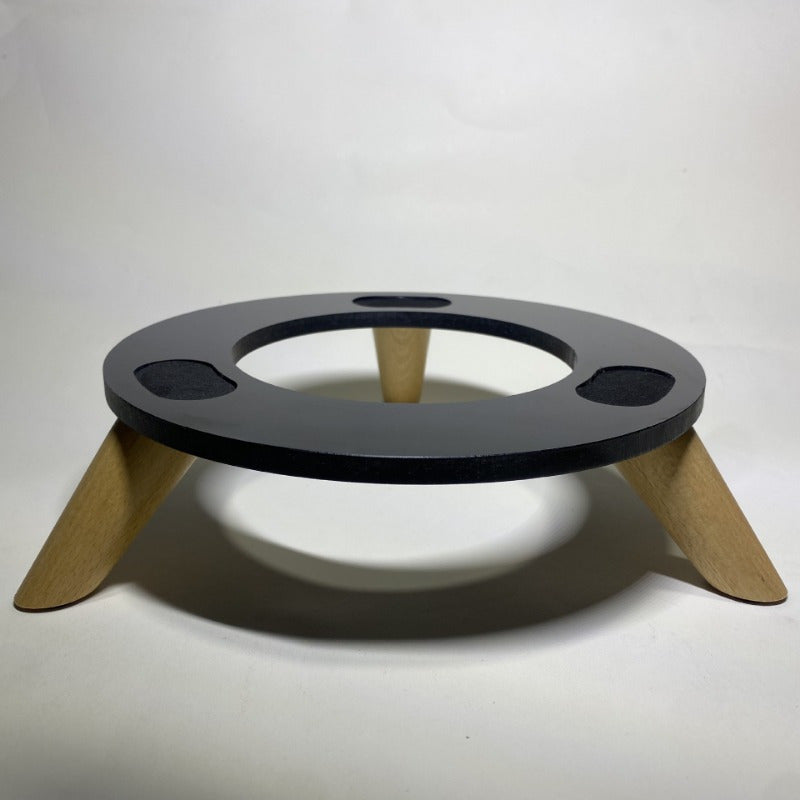 Glass Base for Crystal 4 Generation with Wooden Desktop Shock Absorbing Bracket