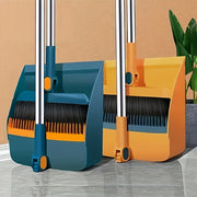 Household Broom and Dustpan Set for Hard Floors Non-Stick Hair Sweeping