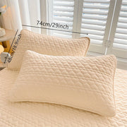 Набор стеганых водонепроницаемых наволочек 48x76 см Белый Серый Машинная стирка